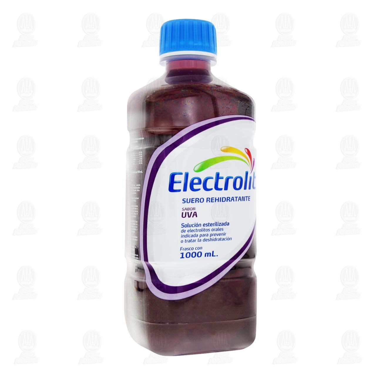 Electrolit Suero Rehidratante Sabor Uva, 1000 ml.