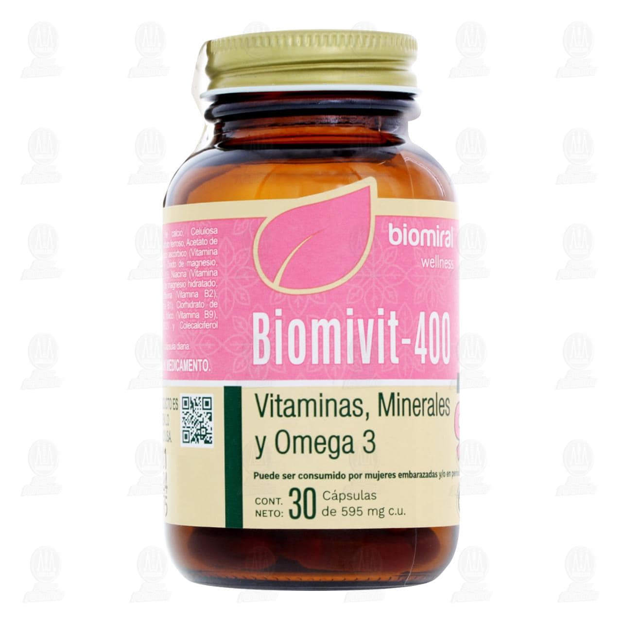 Imagen para Biomivit-400 Biomiral Suplemento Alimenticio 595 mg, 30 Cápsulas.