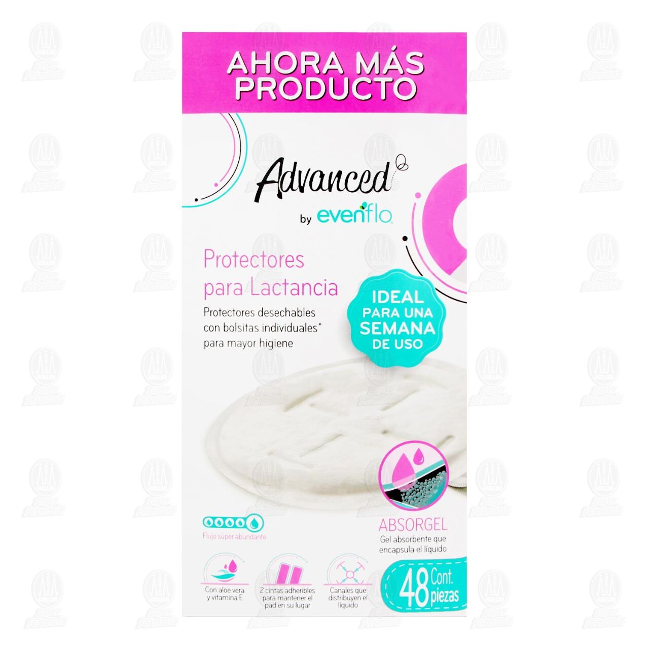 Protectores para Lactancia Advanced Evenflo Flujo Super Abundante, 48 pzas. image number 1