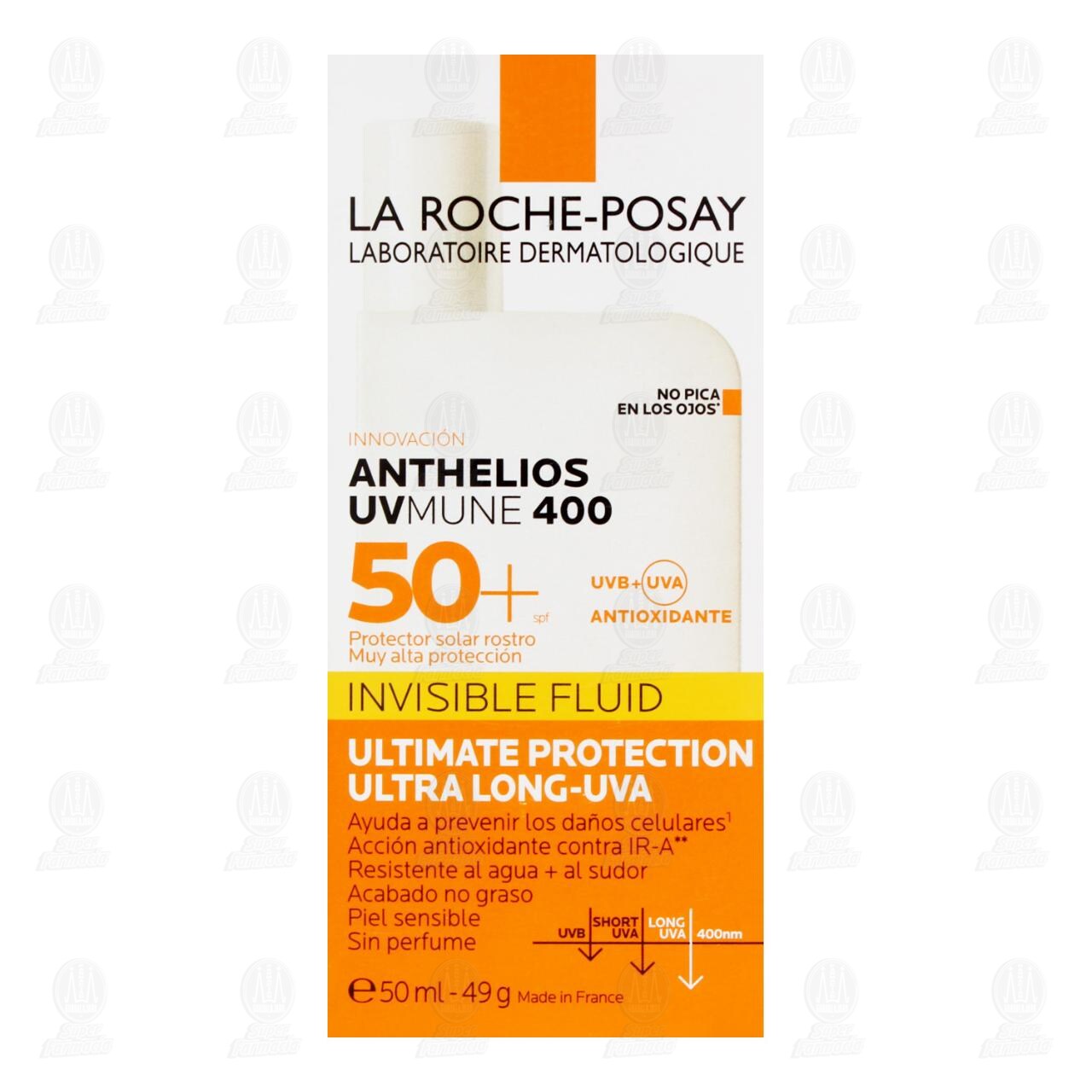La Roche Posay Protector Solar Anthelios UVMune 400 50+ Invisible Fluid, 50 ml. image number 1
