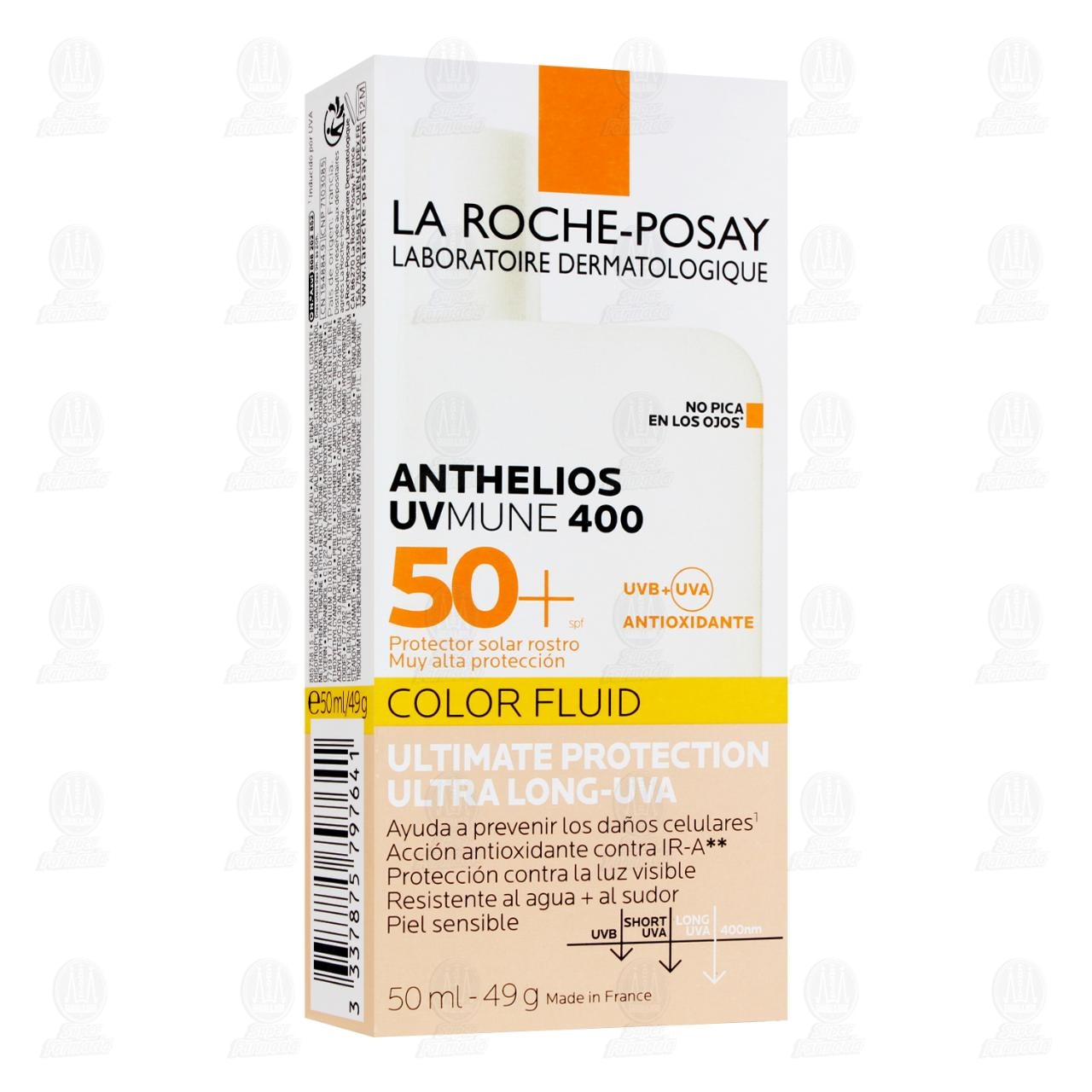 Imagen para La Roche Posay Protector Solar Anthelios UvMune 400 50+ Color Fluid, 50 ml.