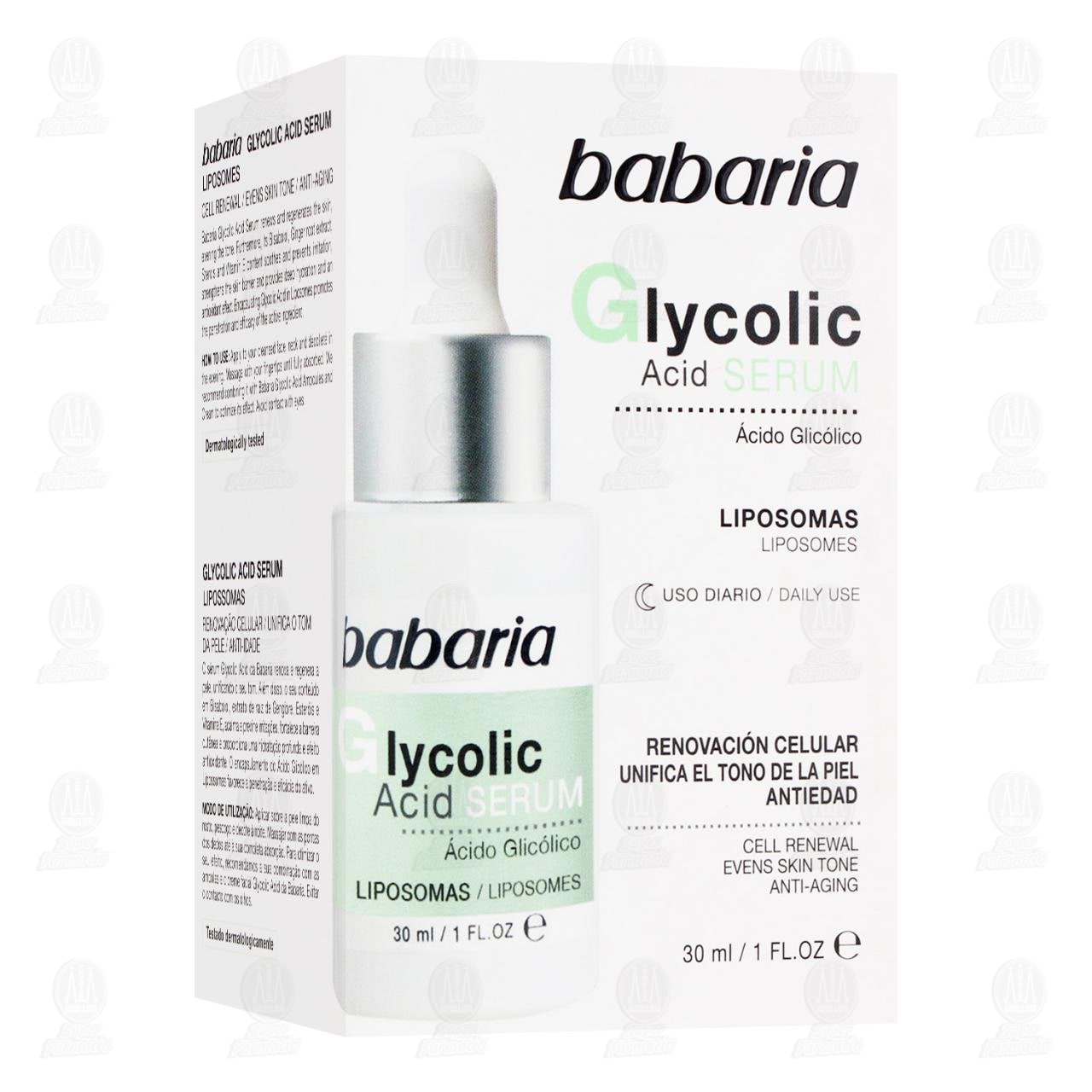 Babaria Serum Ácido Glicólico, 30 ml.