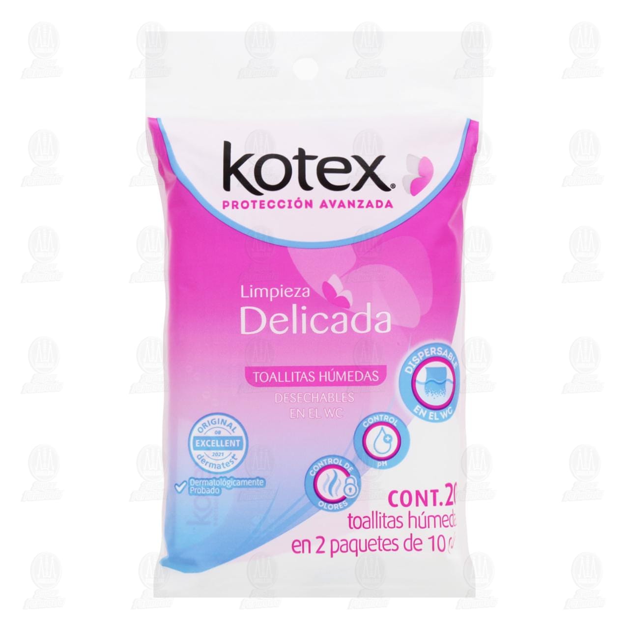 Imagen para Toallitas Húmedas Kotex Limpieza Delicada, 20 pzas.