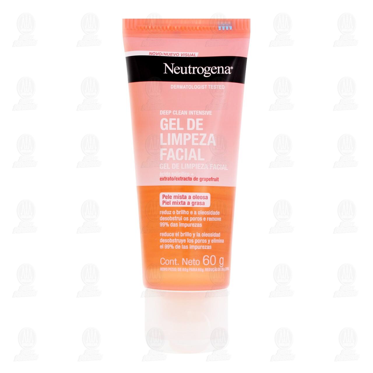 Gel de Limpieza Facial Neutrogena Deep Clean Intensive Toronja Ácido Salicílico, 60 gr.