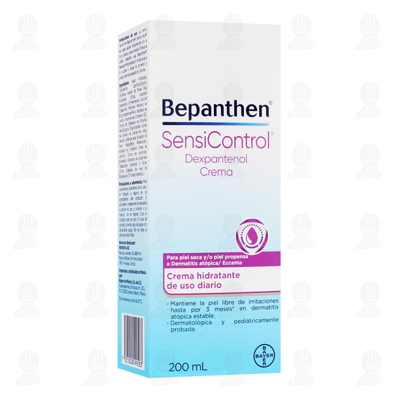 Bepanthen Crema Hidratante de Uso Diario SensiControl, 200 ml. image number 0