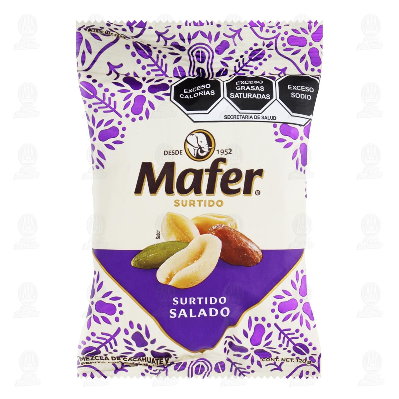 Cacahuate y Pepita Mafer Surtido Salado, 120 gr.