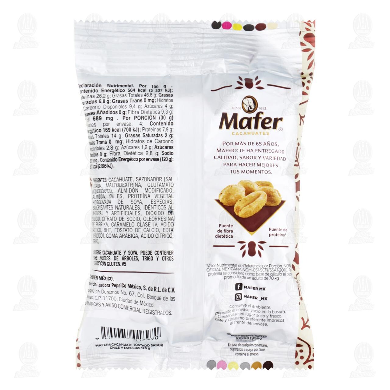 Cacahuate Tostado Mafer Sazonado, 120 gr. image number 1