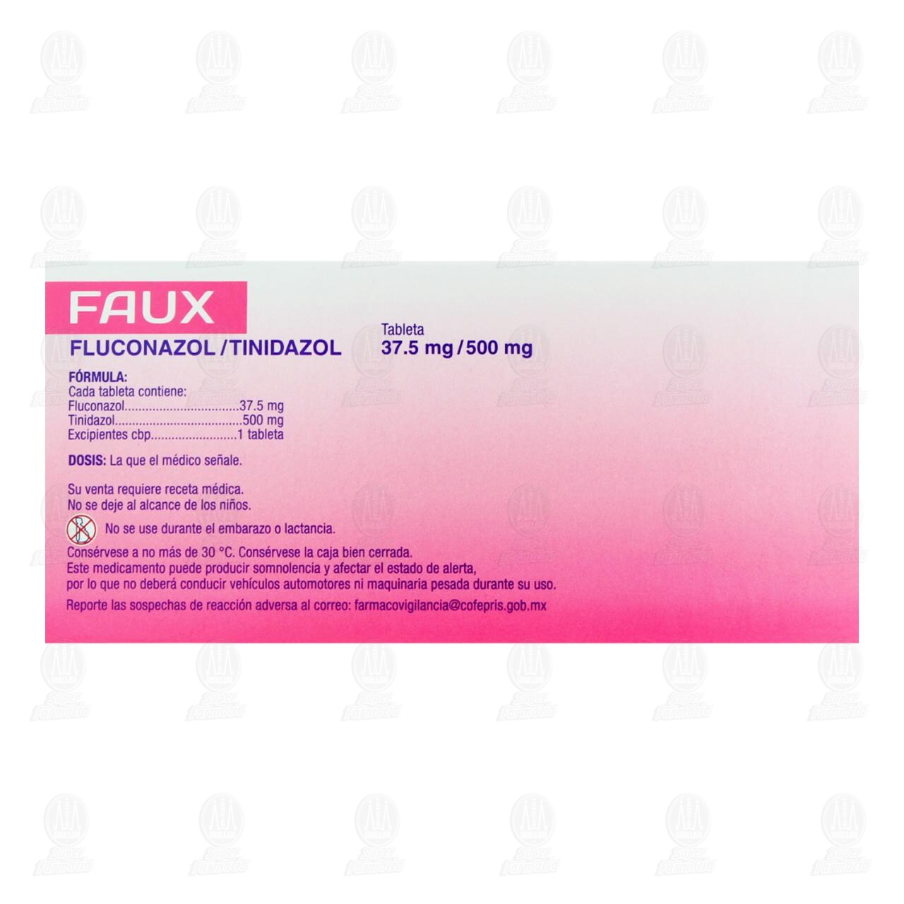 Faux 37.5mg/500mg, 4 Tabletas. image number 2