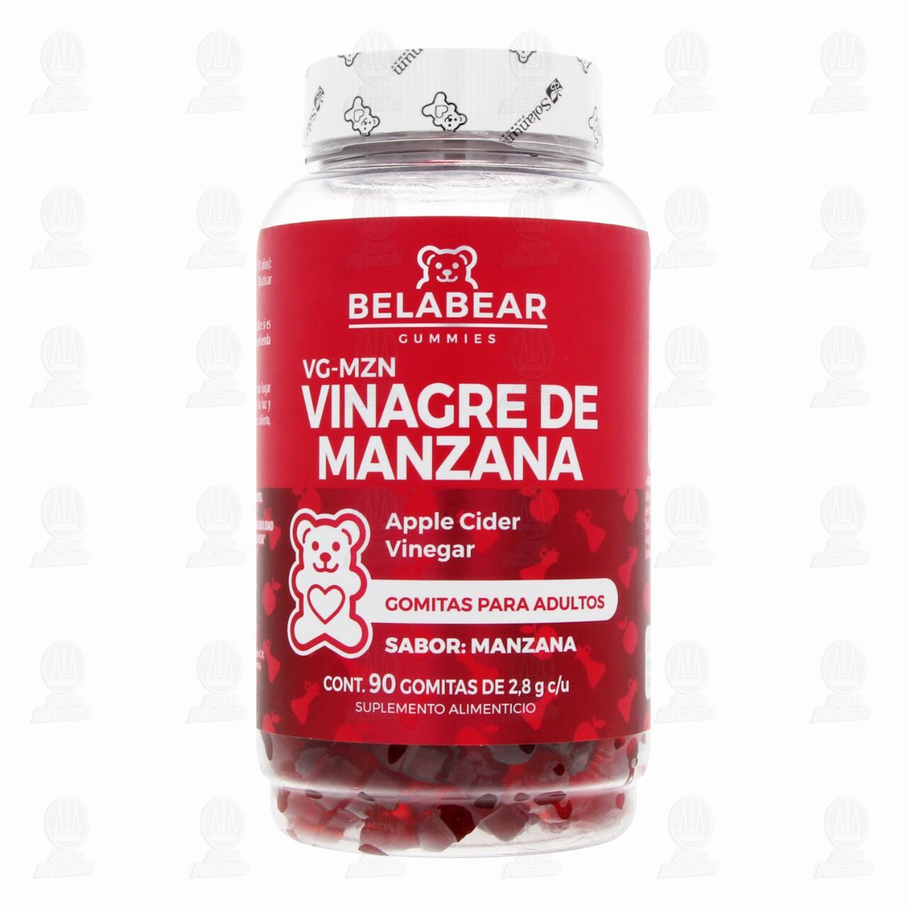 Vinagre de Manzana Belabear en Gomitas Sabor Manzana, 90 Gomitas. image number 1