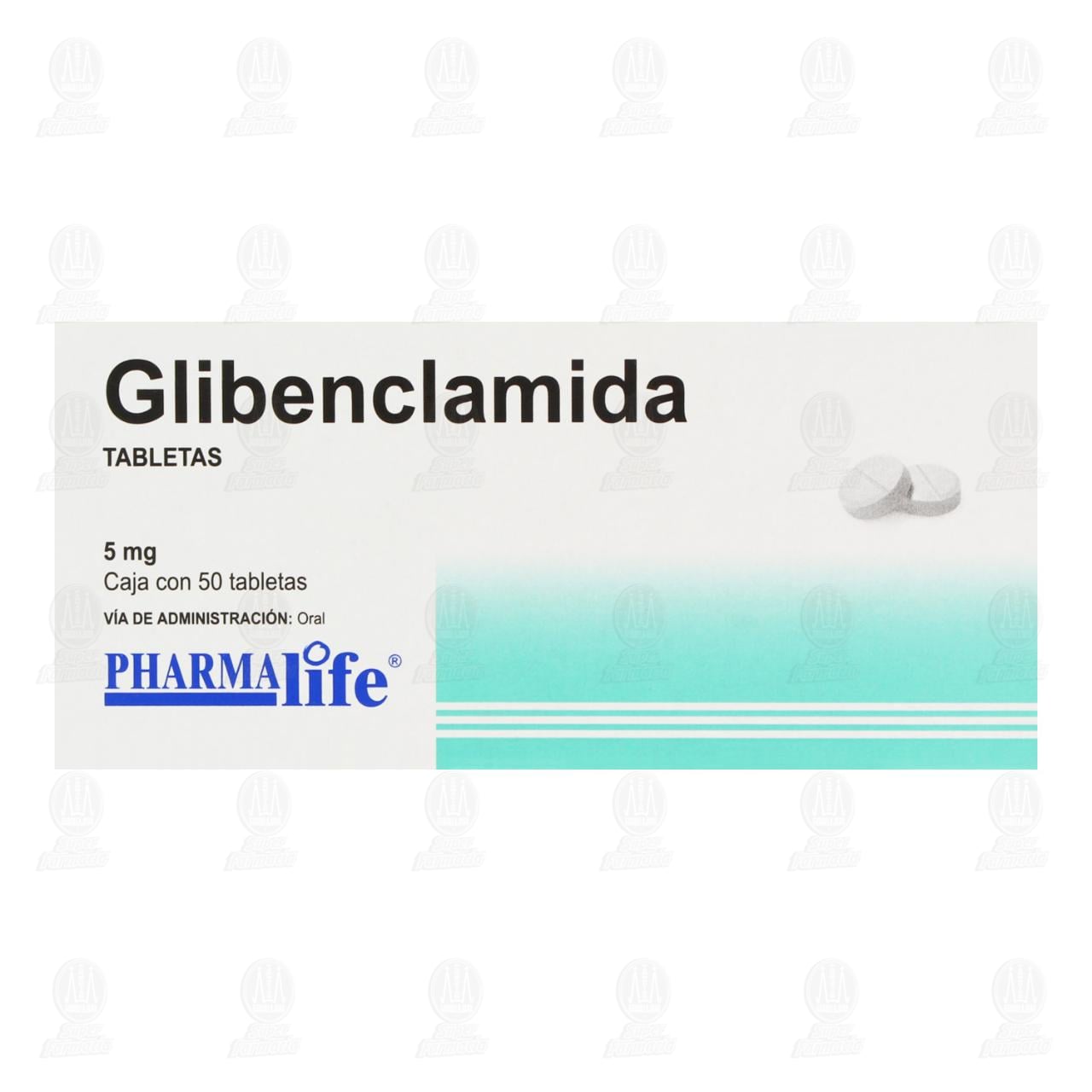 Glibenclamida 5 mg, 50 Tabletas Pharmalife. image number 1