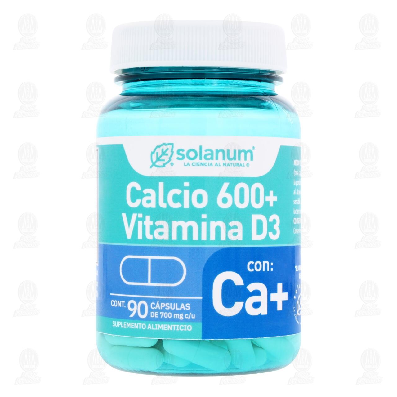 Calcio 600 + Vitamina D3 700 mg, 90 C&aacute;psulas. image number 1