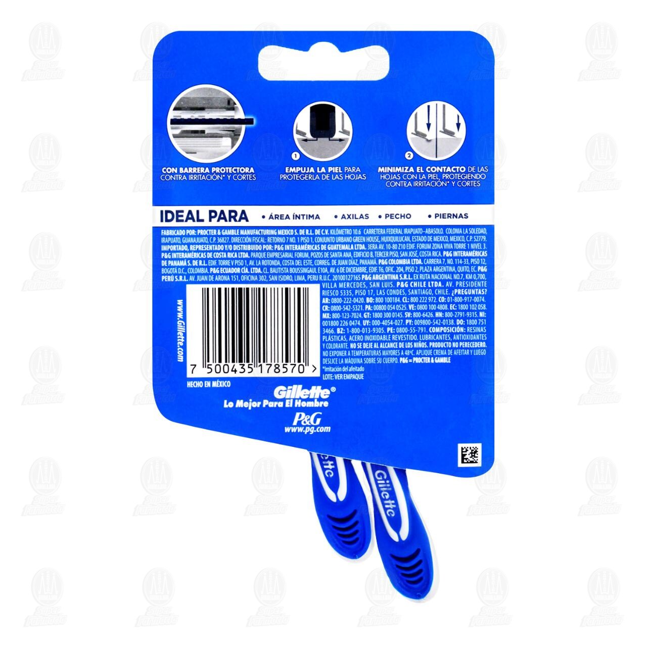 M&aacute;quinas para Afeitar Gillette Cuerpo, 2 pzas. image number 1