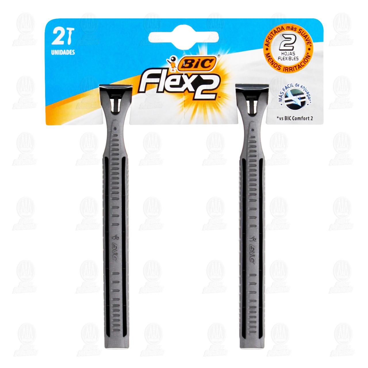 Rastrillo Bic Flex 2 Desechable, 2 pzas.