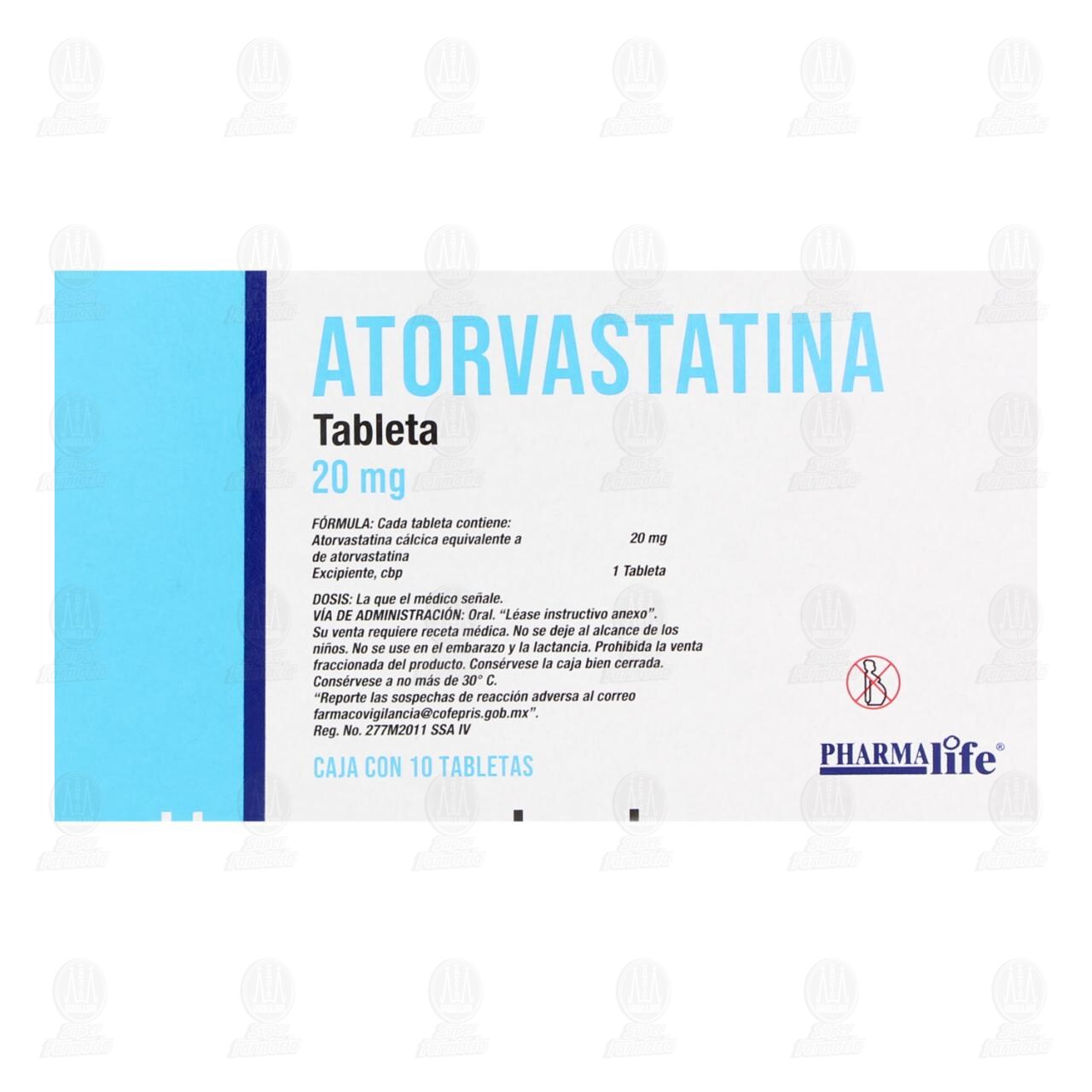 Atorvastatina 20 mg, 10 Tabletas Pharmalife. image number 2