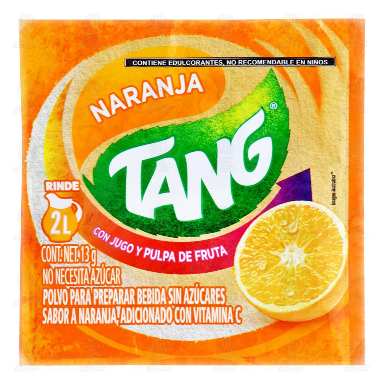 Bebida en Polvo Tang Sabor Naranja, 13 gr.