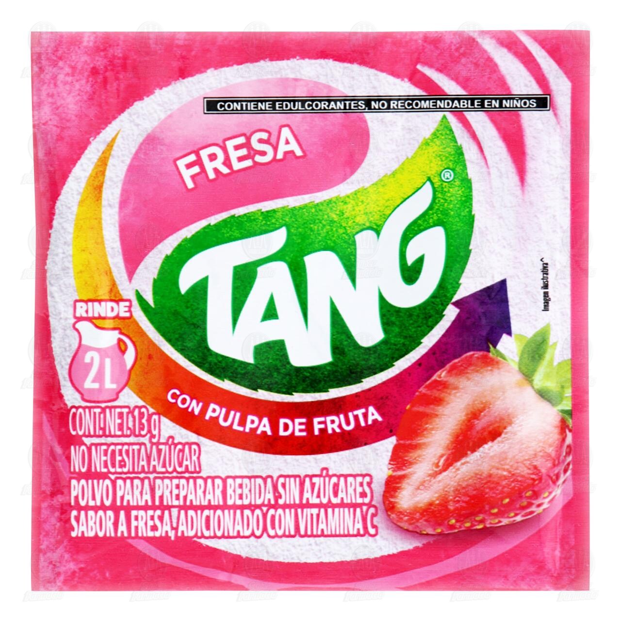 Bebida en Polvo Tang Sabor Fresa, 13 gr.