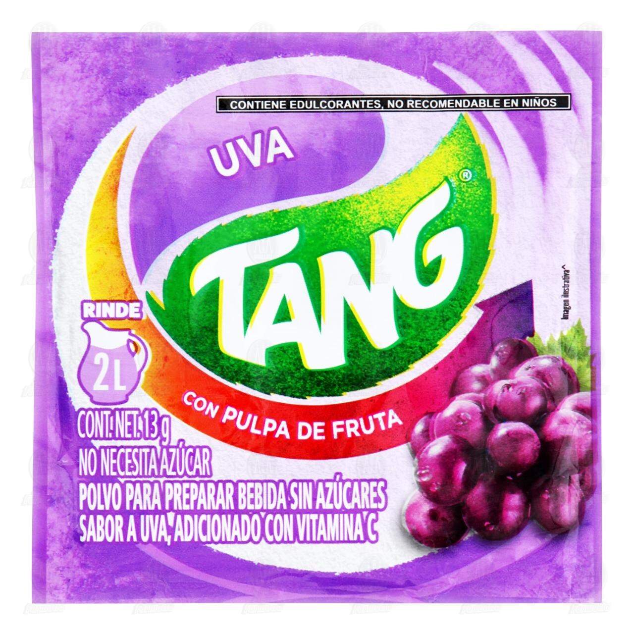 Bebida en Polvo Tang Sabor Uva, 13 gr.