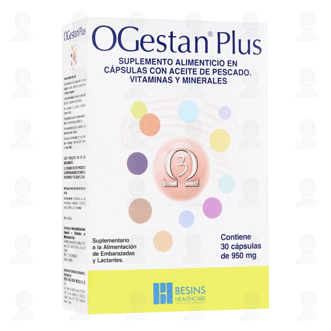 Ogestan Plus 950 mg, 30 C&aacute;psulas. image number 0