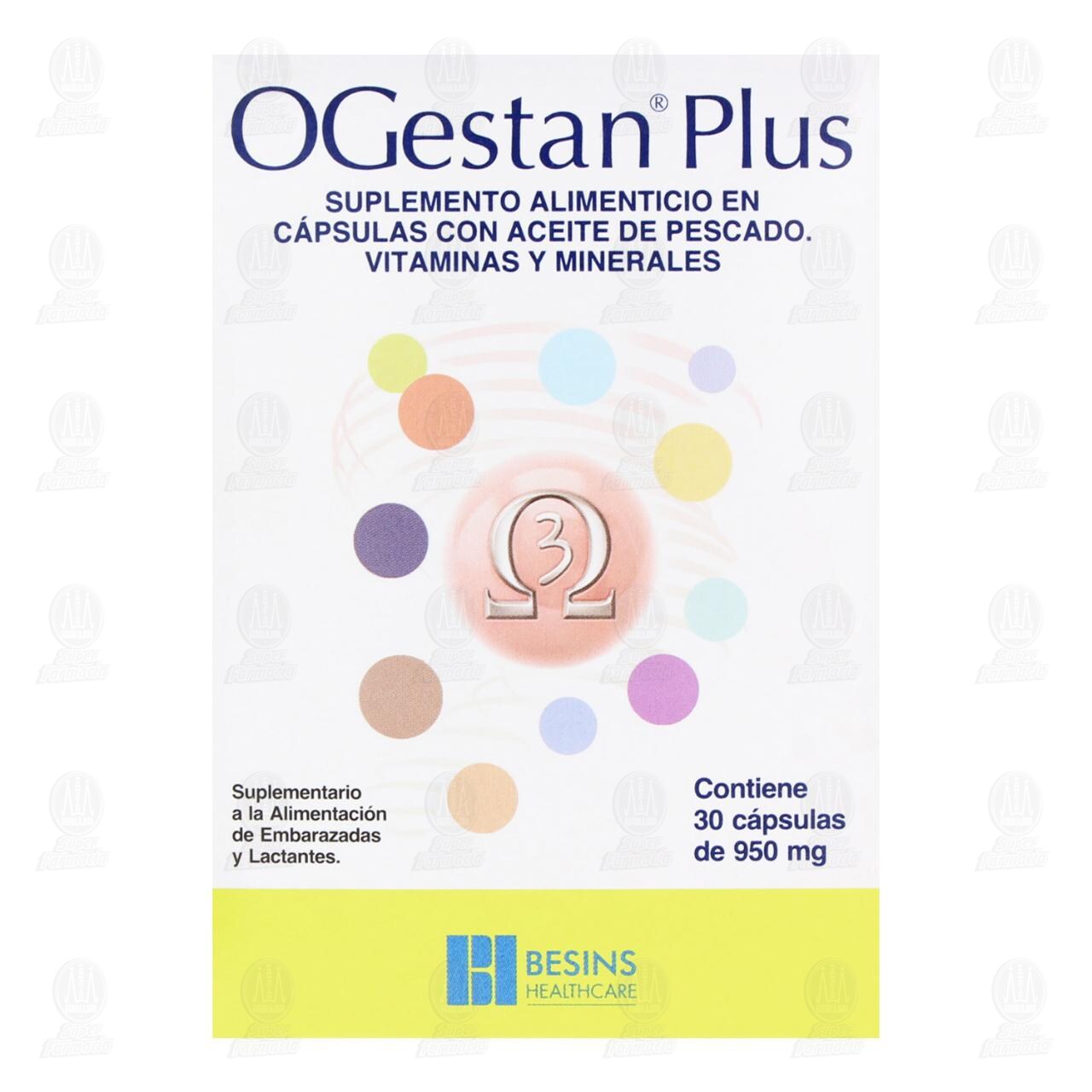 Ogestan Plus 950 mg, 30 C&aacute;psulas. image number 1