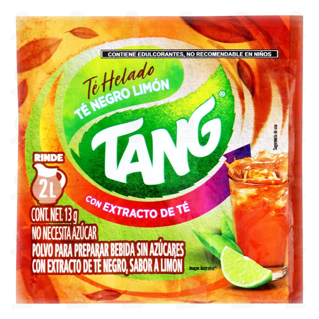 Bebida en Polvo Tang Té Helado Té Negro Limón, 13 gr.