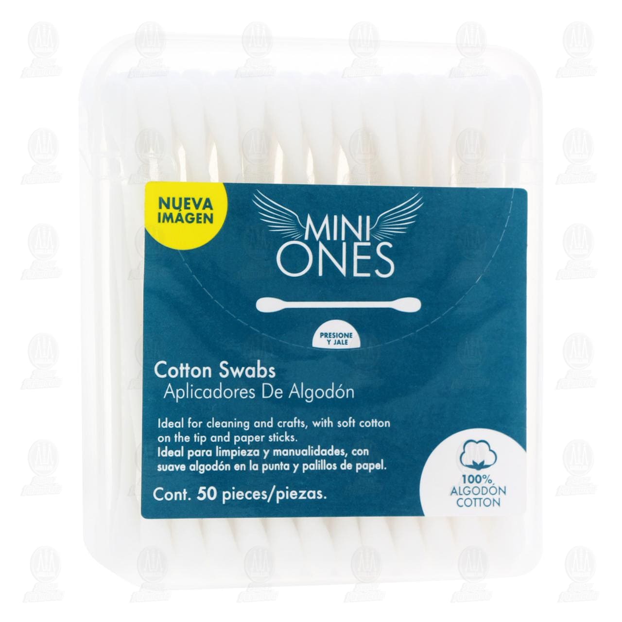 Aplicadores Mini Ones de Algodón, 50 pzas.