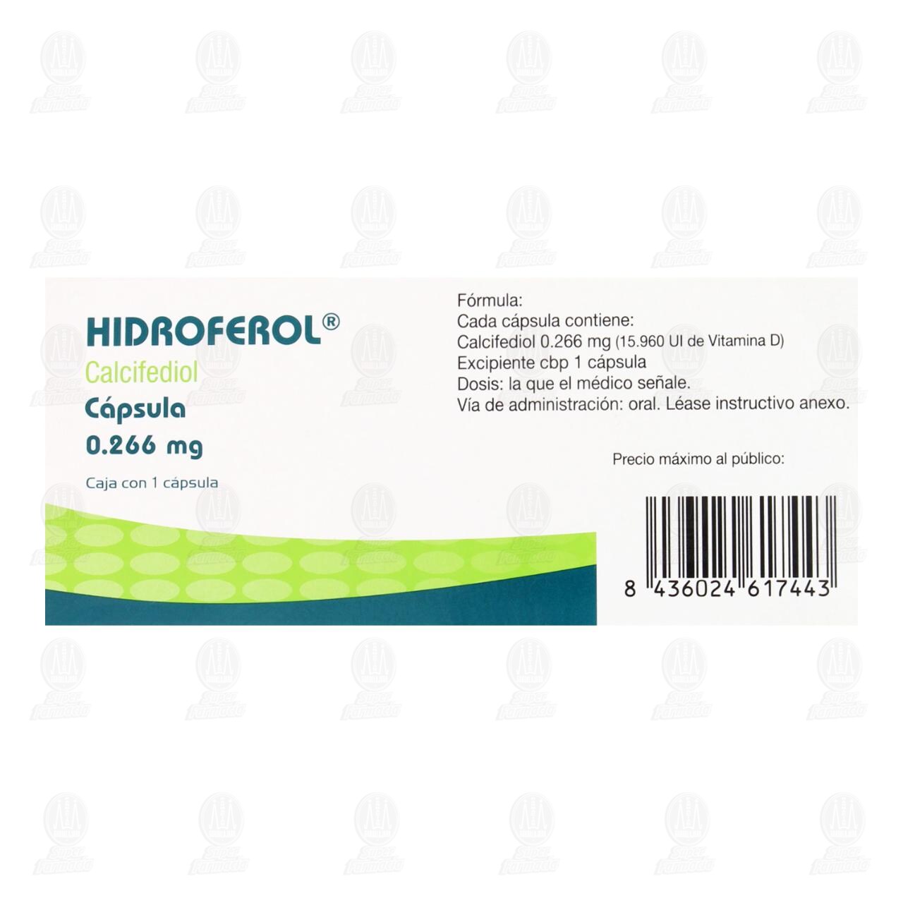 Hidroferol 0.266 mg, 1 C&aacute;psula. image number 2