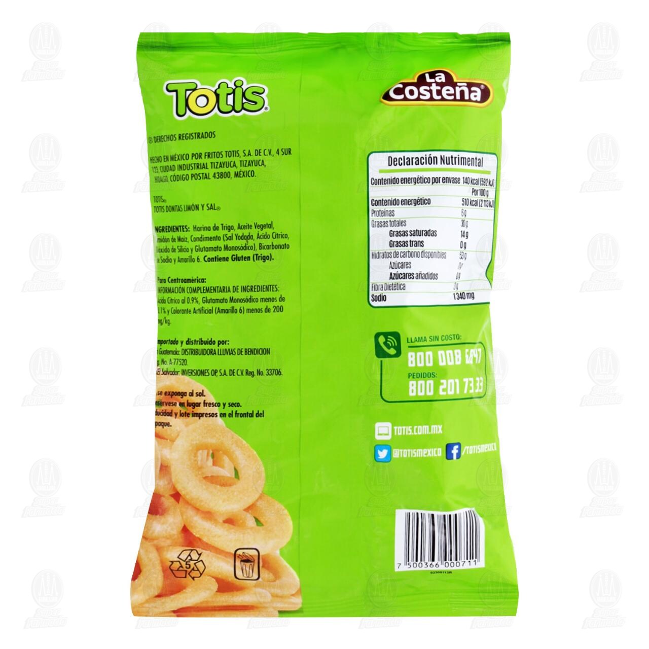 Botana Totis Donitas Lim&oacute;n y Sal, 28 gr. image number 1