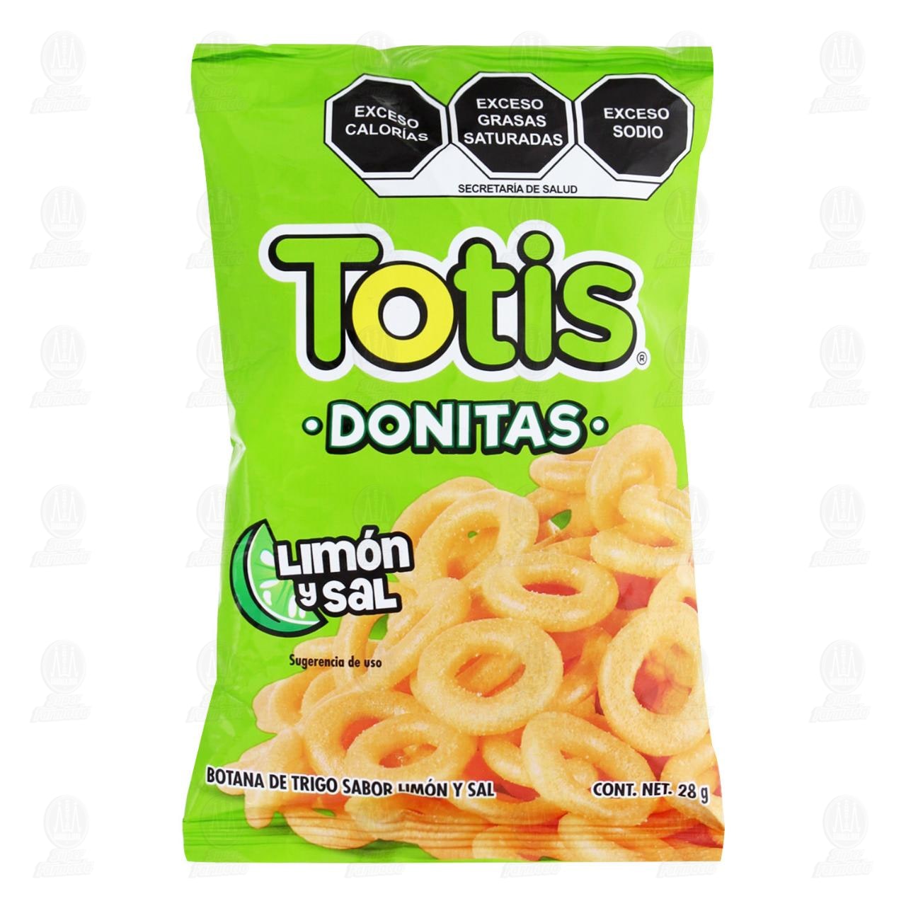 Imagen para Botana Totis Donitas Limón y Sal, 28 gr.
