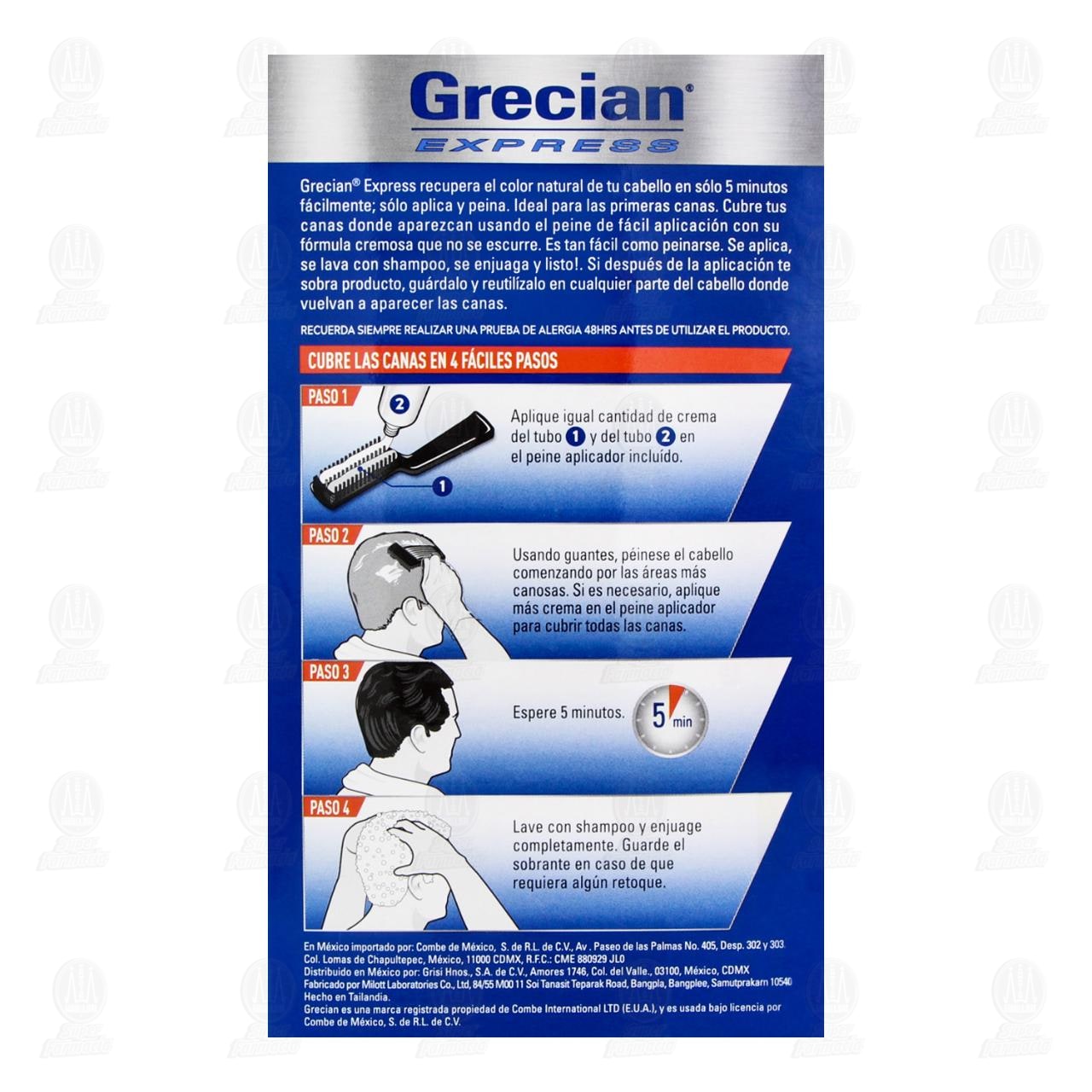 Tinte Colorante en Crema Grecian Express Color Negro, 1 pz. image number 2