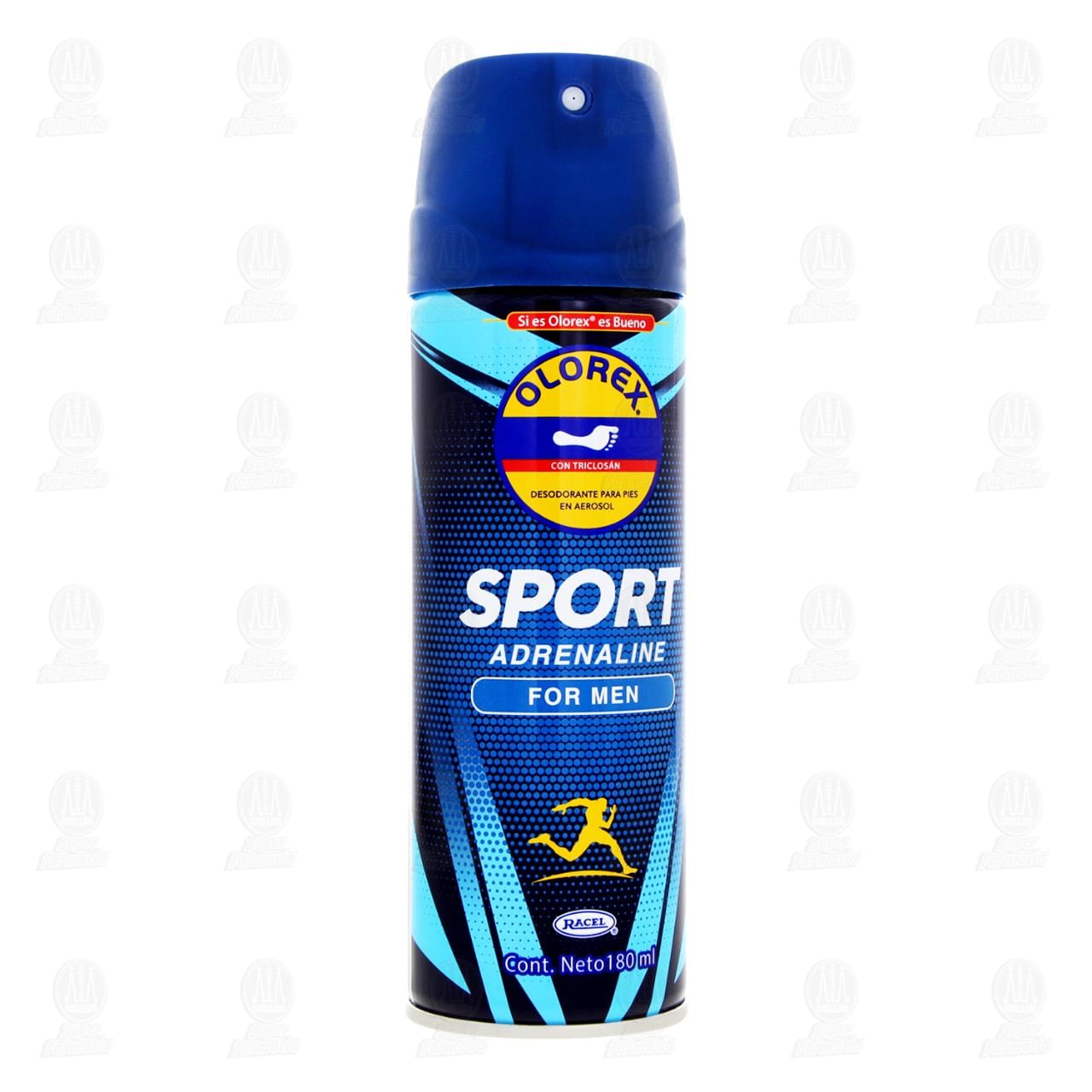 Desodorante Olorex Sport Adrenaline For Men con Triclos&aacute;n en Aerosol, 180 ml. image number 0