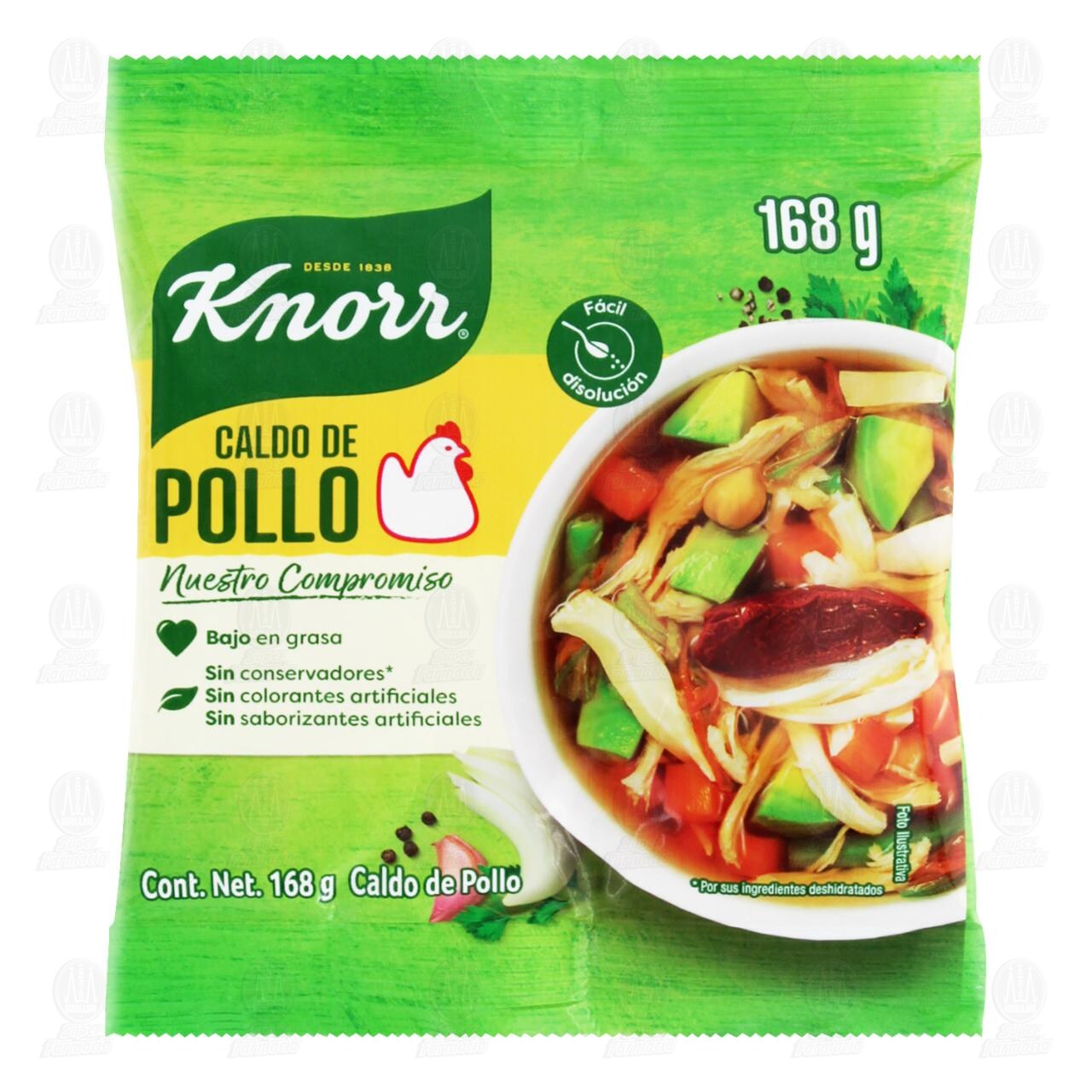 Caldo de Pollo Knorr en Polvo, 168 gr.