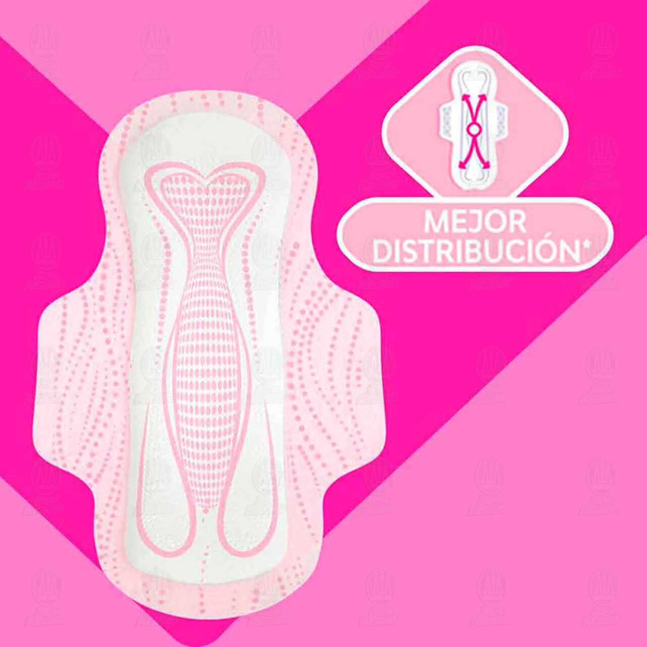 Toallas Femeninas Saba Intima Clip Regular con Alas, 42 pzas. image number 2