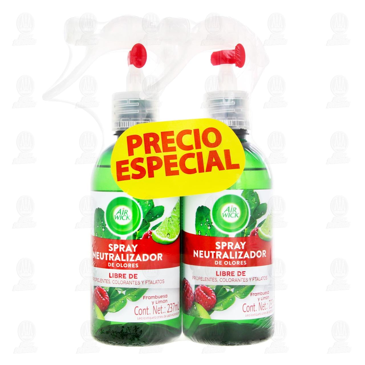 Pack Neutralizador de Olores Air Wick Frambuesa y Lim&oacute;n en Spray, 2 pzas. image number 1