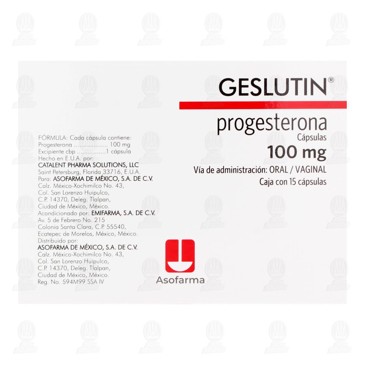 Geslutin 100 mg, 15 C&aacute;psulas. image number 2