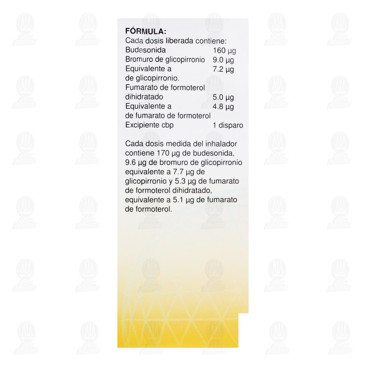 Trixcro Inhaler Trixeo 160mcg/7.2mcg/4.8mcg Suspensión para Inhalación, 120 Dosis. de ...