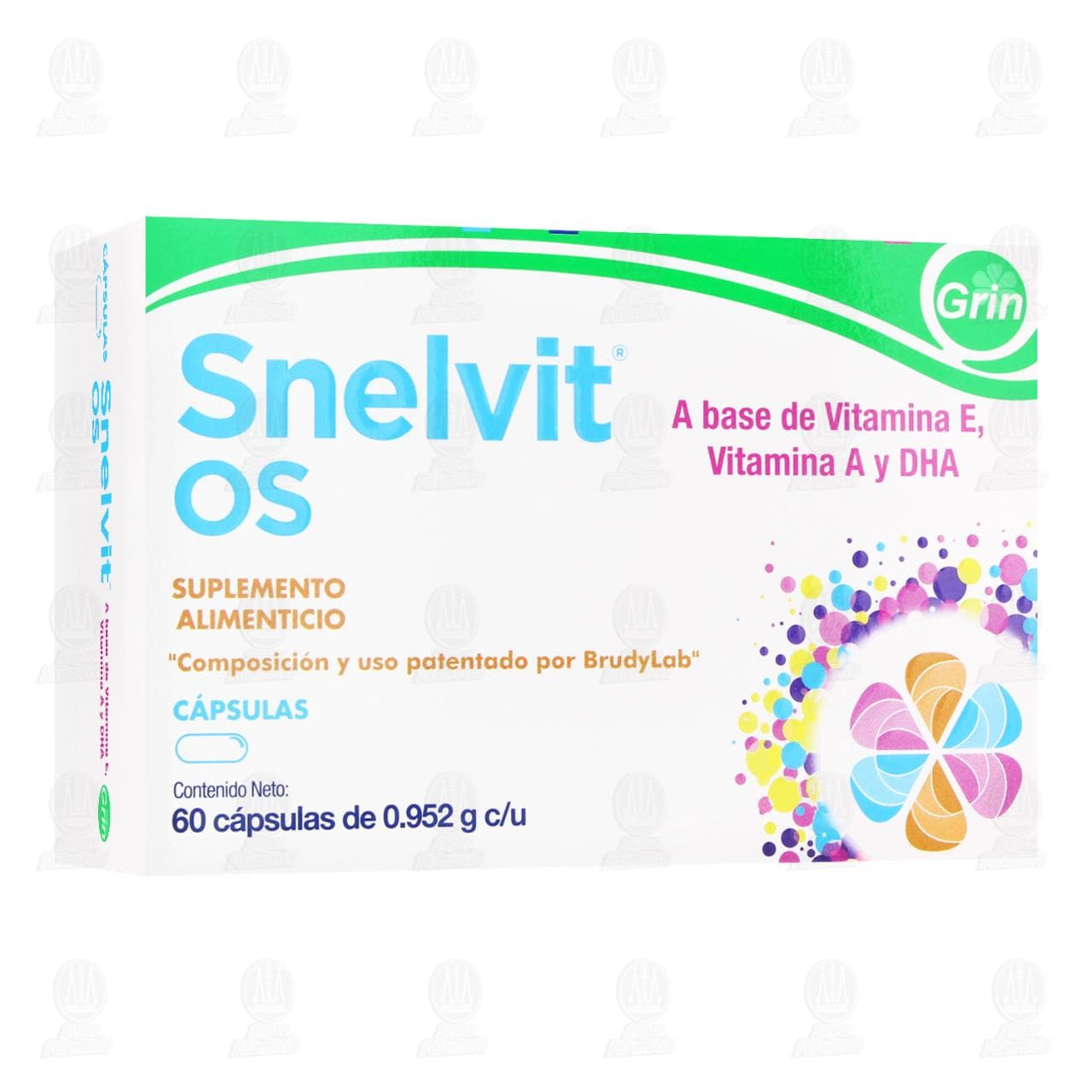 Imagen para Snelvit OS 0.952 g Suplemento Alimenticio, 60 Cápsulas.