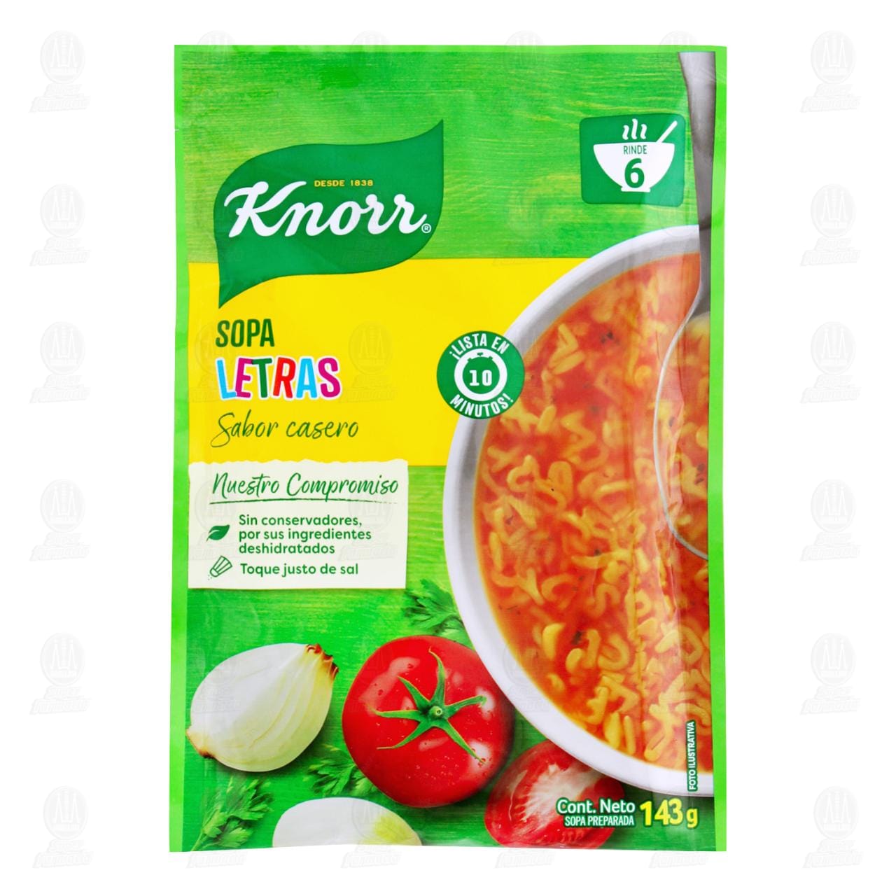 Imagen para Sopa Preparada Knorr de Letras Sabor Casero, 143 g.
