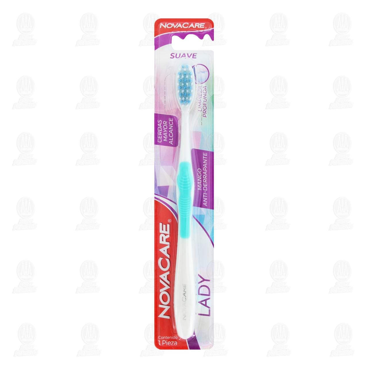 Imagen para Cepillo Dental Novacare Lady Suave con Mango Anti-Derrapante Varios Colores, 1 pz.
