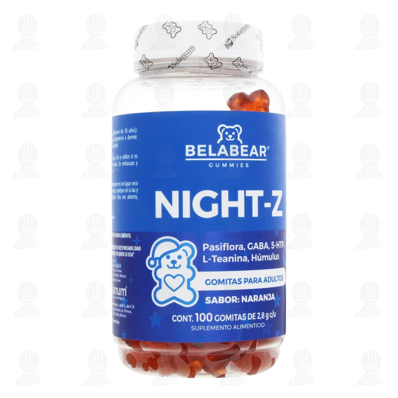 Night-Z Belabear Gomitas Sabor Naranja, 100 gomitas.