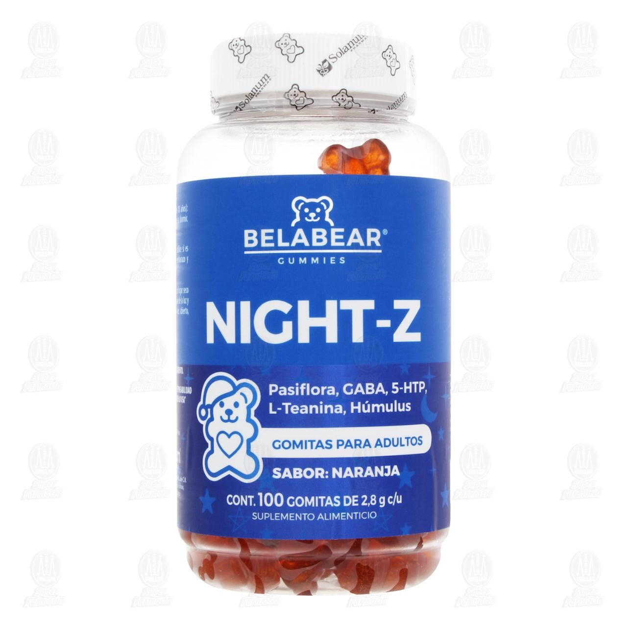 Night-Z Belabear Gomitas Sabor Naranja, 100 gomitas. image number 1
