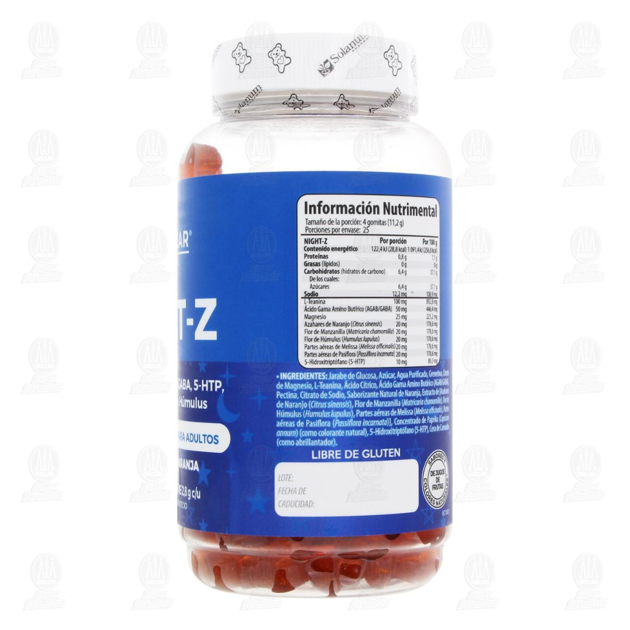 Night-Z Belabear Gomitas Sabor Naranja, 100 gomitas. image number 2