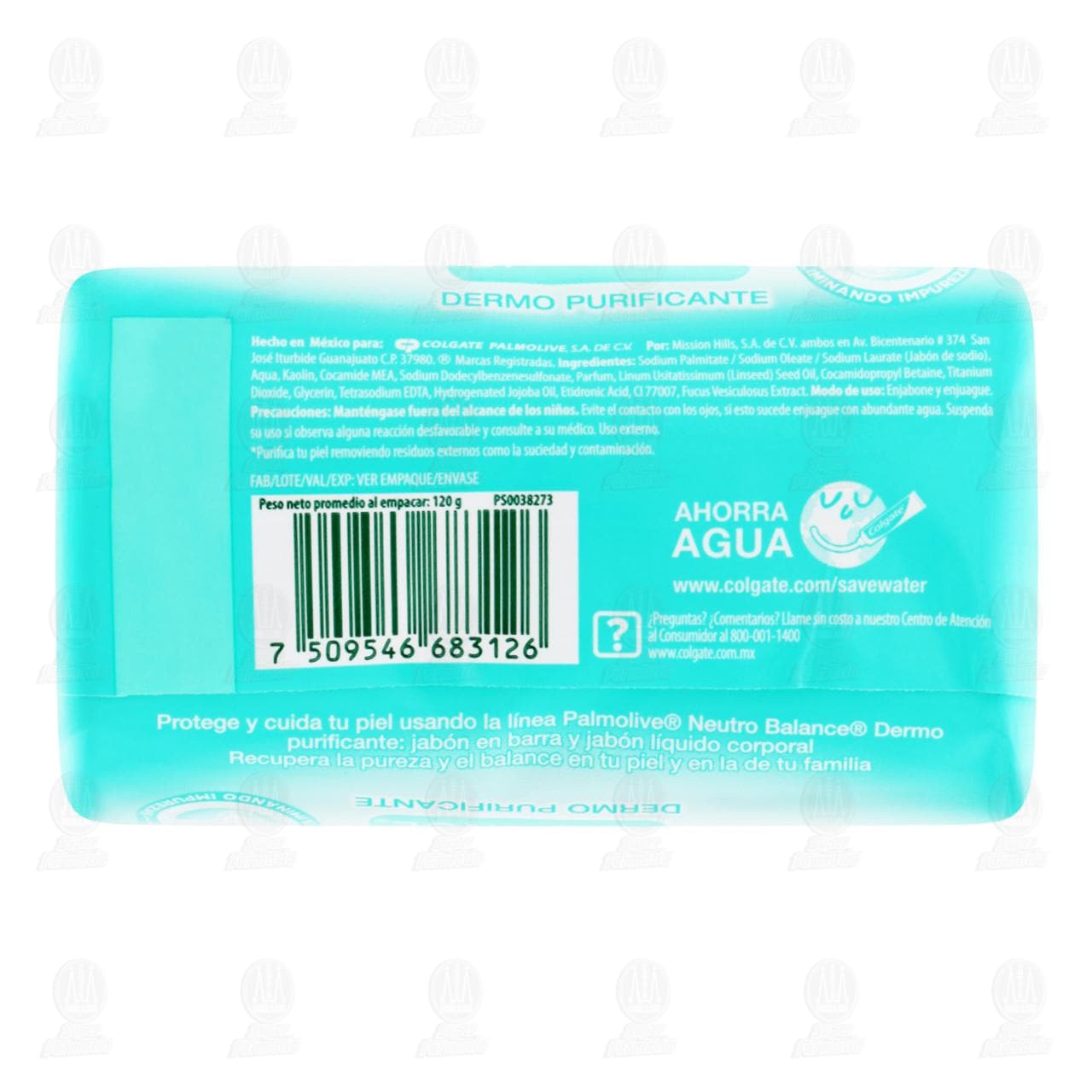 Jab&oacute;n en Barra Palmolive Neutro Balance Dermo Purificante, 120 gr. image number 1