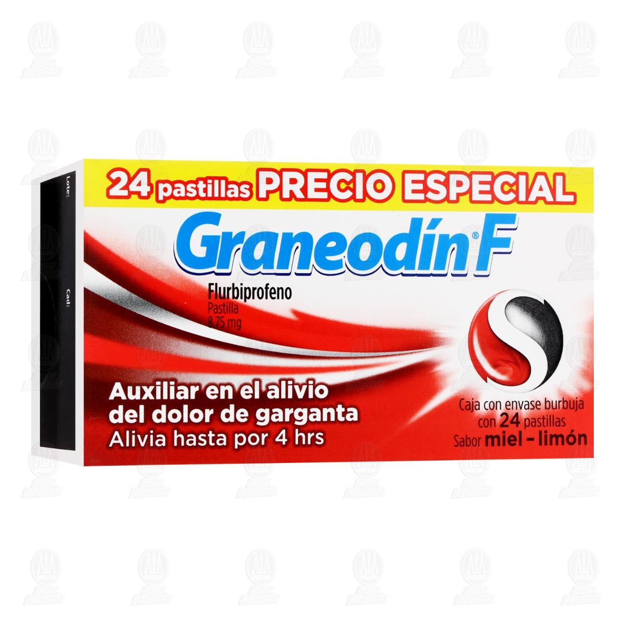 Graneod&iacute;n F Sabor Miel-Lim&oacute;n, 24 pastillas. image number 0