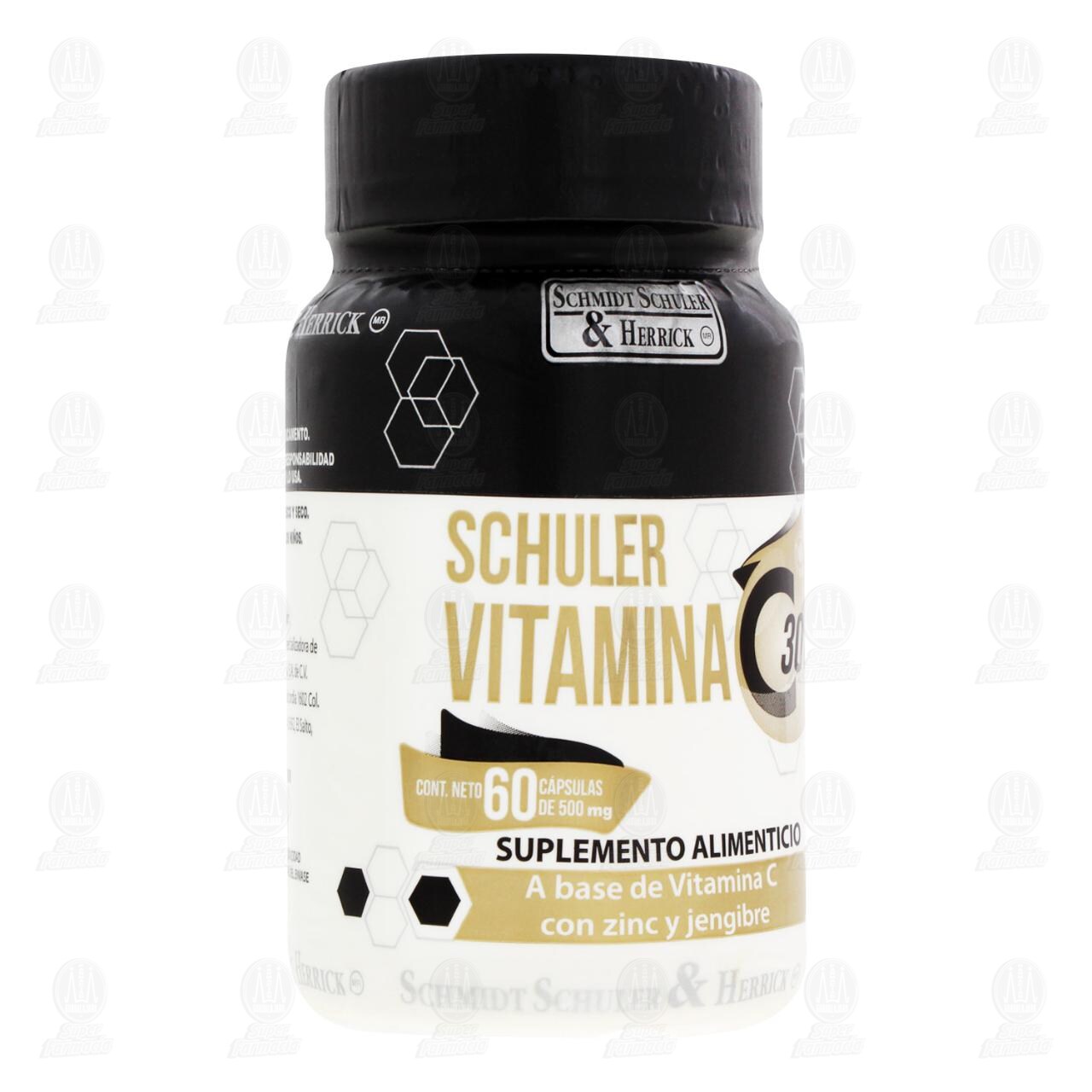 Schuler Vitamina C 300 Suplemento Alimenticio 500 mg, 60 Cápsulas.