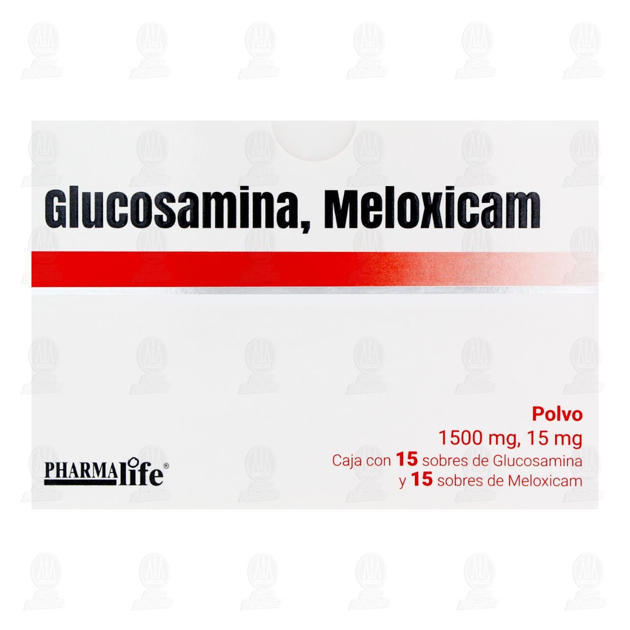 Glucosamina, Meloxicam 1500mg/15mg Polvo, 30 Sobres Pharmalife. image number 1