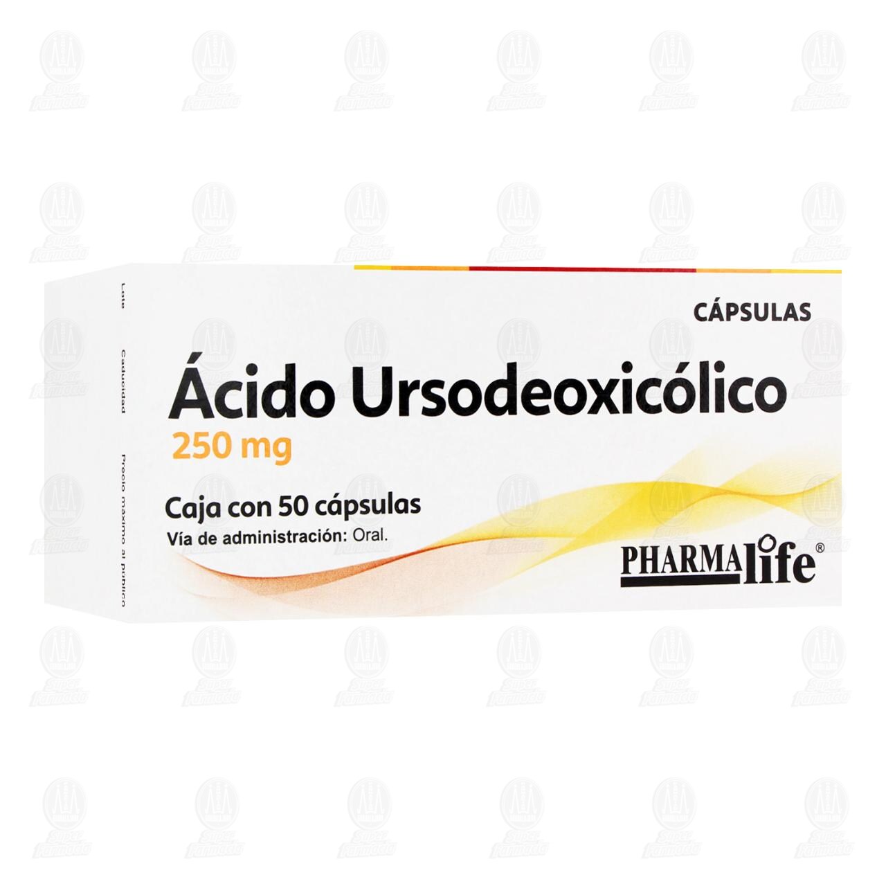 Ácido Ursodeoxicólico 250 mg, 50 Cápsulas Pharmalife.