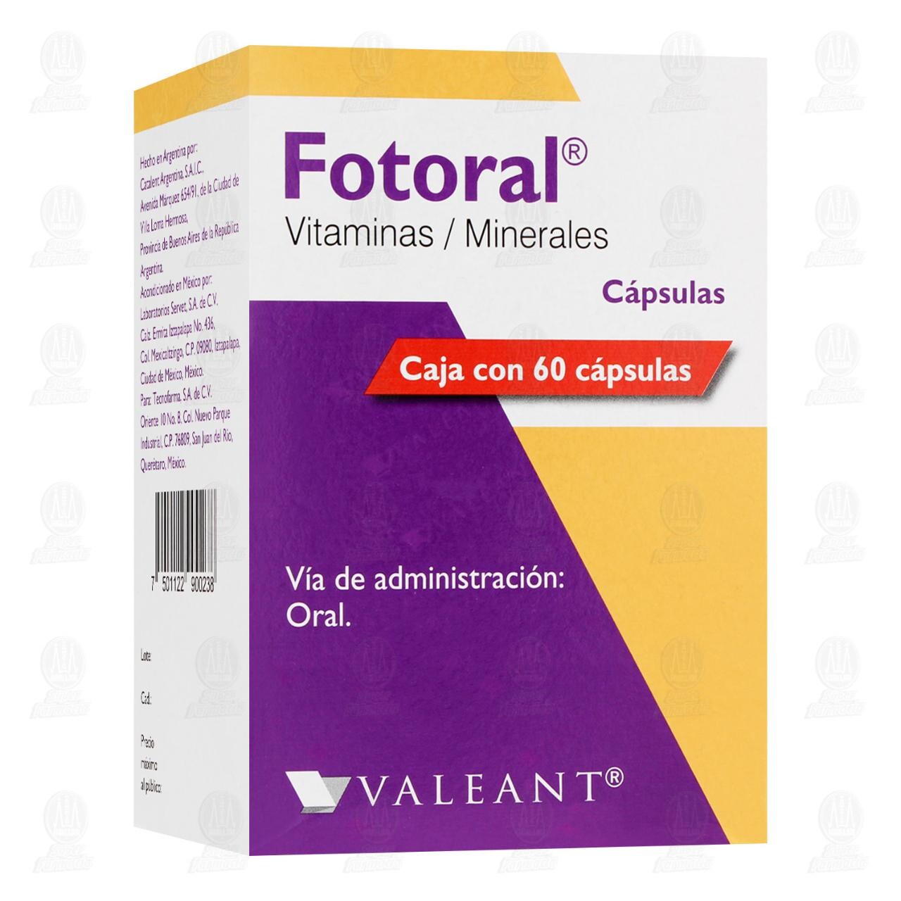 Fotoral, 60 C&aacute;psulas. image number 0