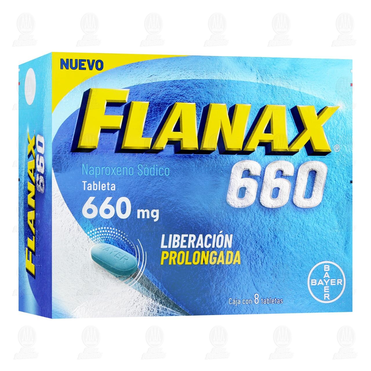 Flanax 660 mg, 8 Tabletas. image number 0