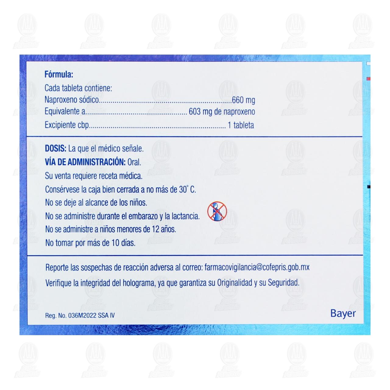 Flanax 660 mg, 8 Tabletas. image number 2