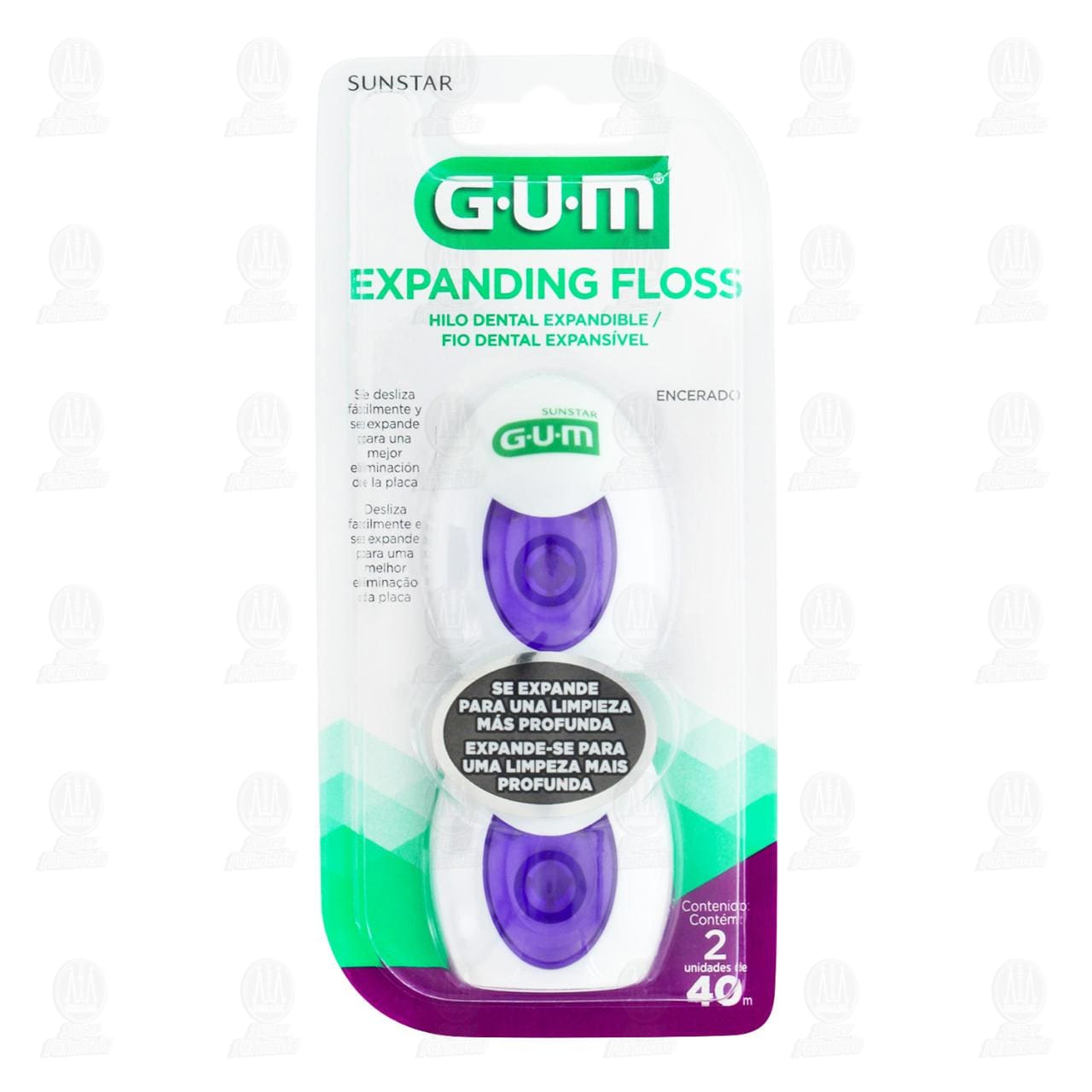 Imagen para Hilo Dental Gum Expanding Floss, 2 pzas de 40m c/u.